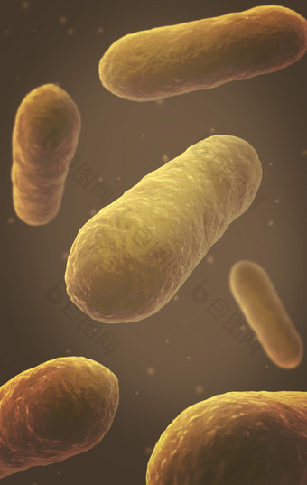 黄色<strong>细菌微生物</strong>摄影图