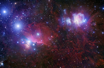 银河系彩色星辰摄影插图