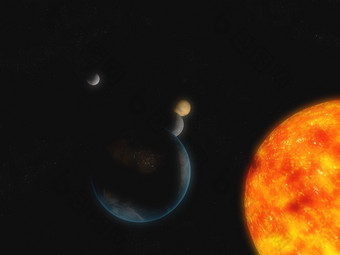 <strong>太阳系</strong>行星星球摄影插图