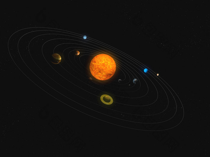 太阳系行星摄影插图