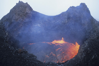 熔融岩浆摄影插图
