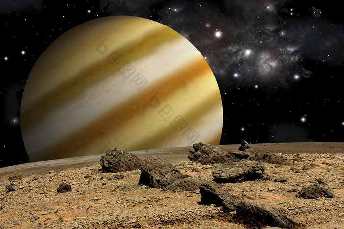 行星土星摄影插图