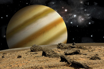 行星土星摄影插图