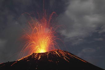自然灾害<strong>火山</strong>爆发摄影图