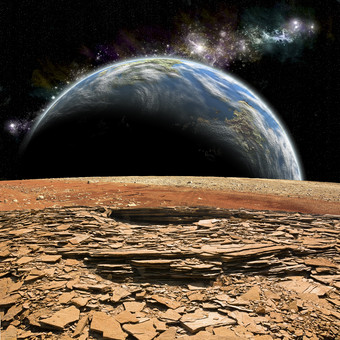 外星地球岩石摄影插图