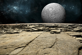 星球岩石摄影插图