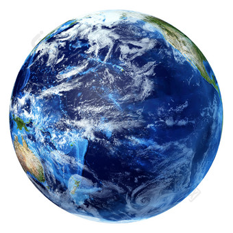 一个<strong>蓝色</strong>星球地球插图