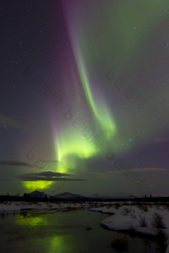 湖泊极光星空摄影<strong>风景</strong>插图