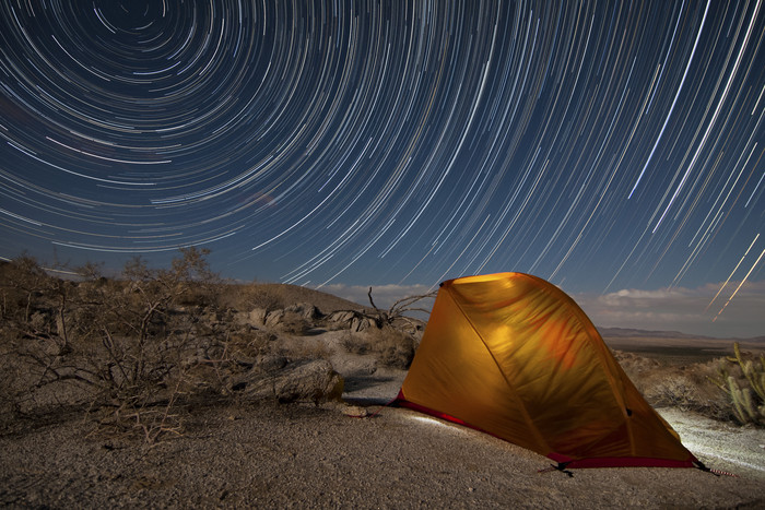 荒漠野营星空摄影插图