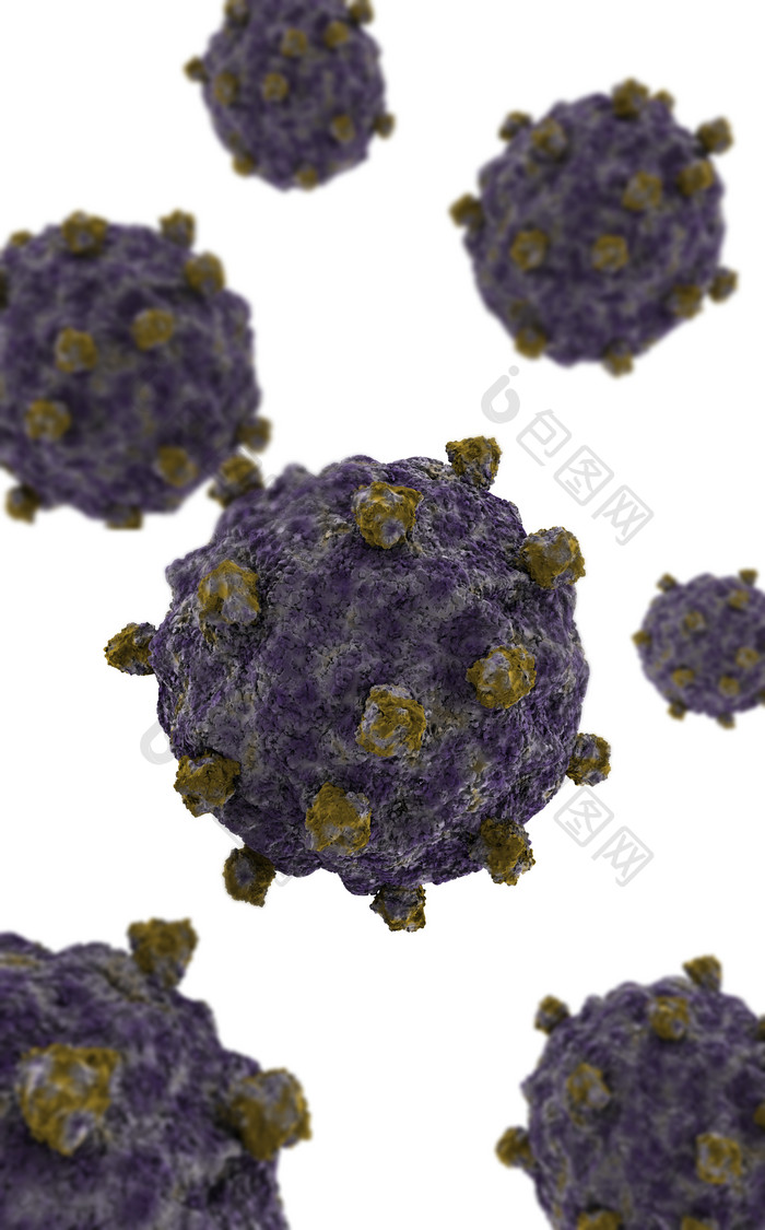 紫色病毒病菌摄影图