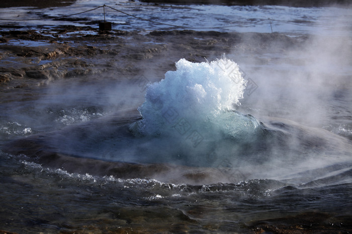 火山蒸汽喷泉摄影插图