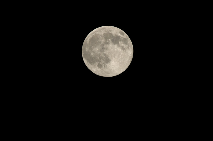 晚上的月亮风景插图