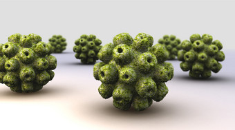 绿色医疗病毒摄影图