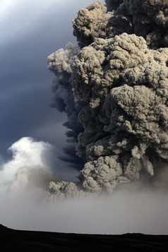 自然灾害火山摄影插图