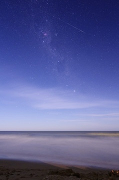 湖泊黄昏天空风景摄影插图