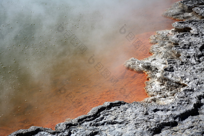 火山温泉摄影插图