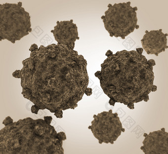 球状物病毒病菌摄影图