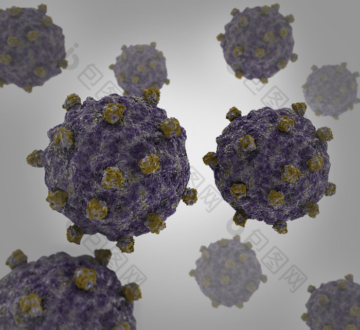 球状物病毒摄影图