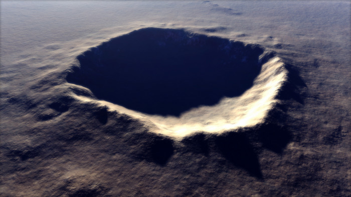 星球陨石坑摄影插图