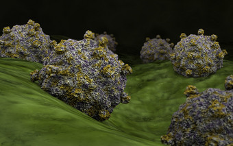 癌症球状物病毒摄影图