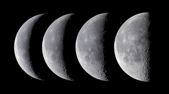 月亮阴晴圆缺的变化图片