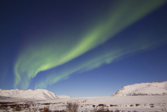 <strong>雪山</strong>雪景极光<strong>摄影图</strong>