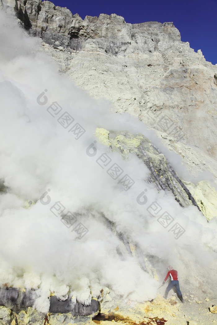 火山矿物提取摄影插图