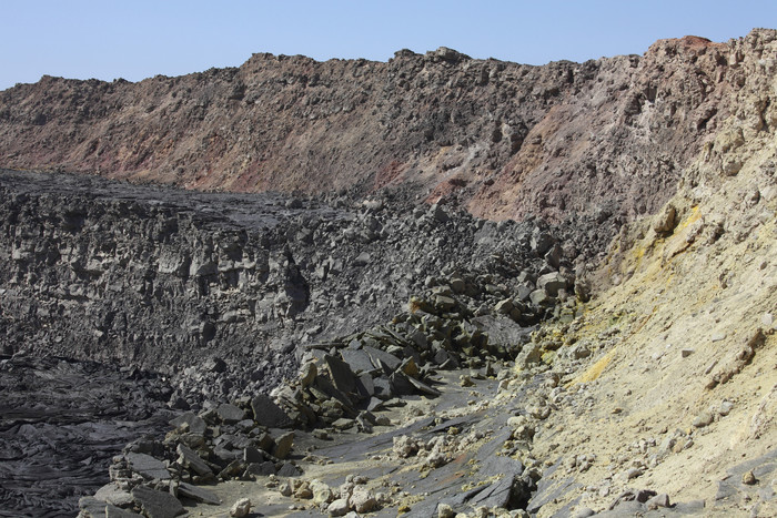 火山火成岩岩石摄影插图