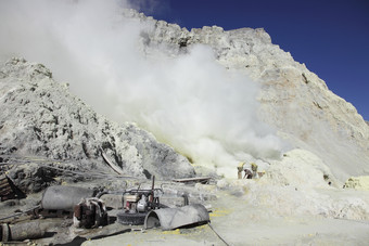 火山喷气口摄影插图