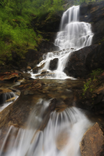 森林山林水流曝光