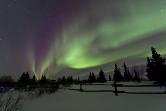 雪景夜景<strong>星空</strong>风景插图