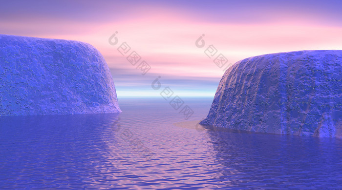 冰川海洋风景摄影插图