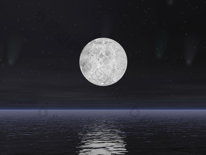 月亮夜景摄影插图