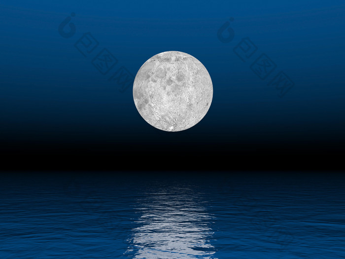 超现实主义月亮风景插图