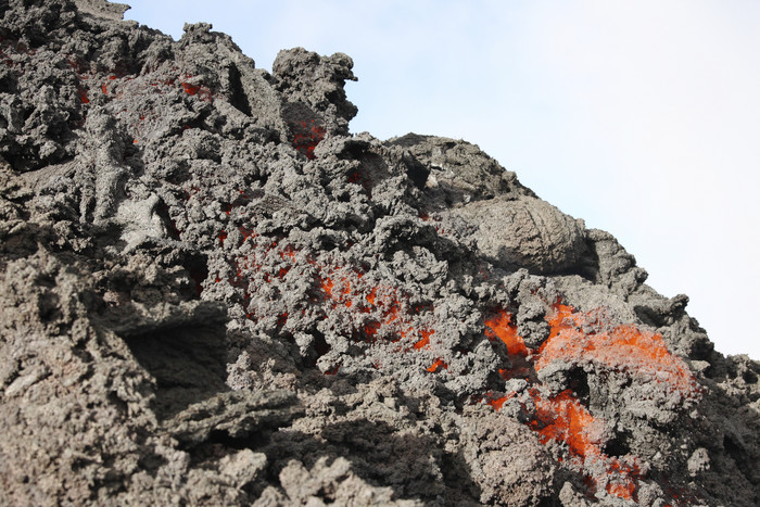 火成岩熔岩摄影插图