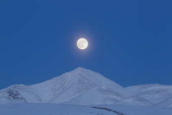 蓝天雪山风景插图