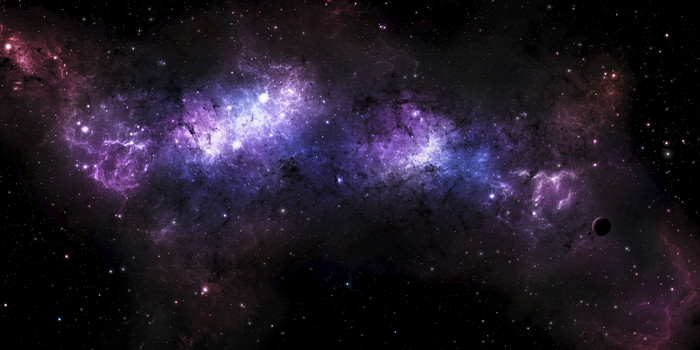 紫色星云星体插图