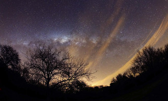 极光森林夜景摄影插图