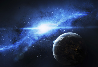 超未来主义星球星体插图图片