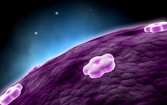 紫色生物学细胞摄影图