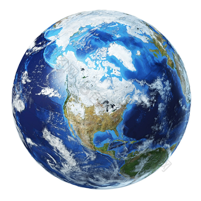 蓝色星球地球东半球示意图