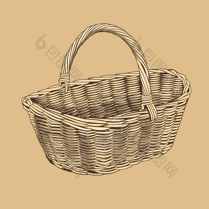 篮子柳条收纳筐编织篮果蔬篮图片
