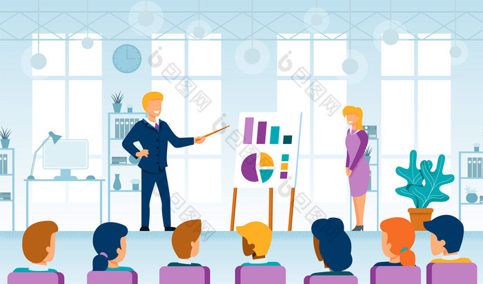 简约训练课程讲座元素图片