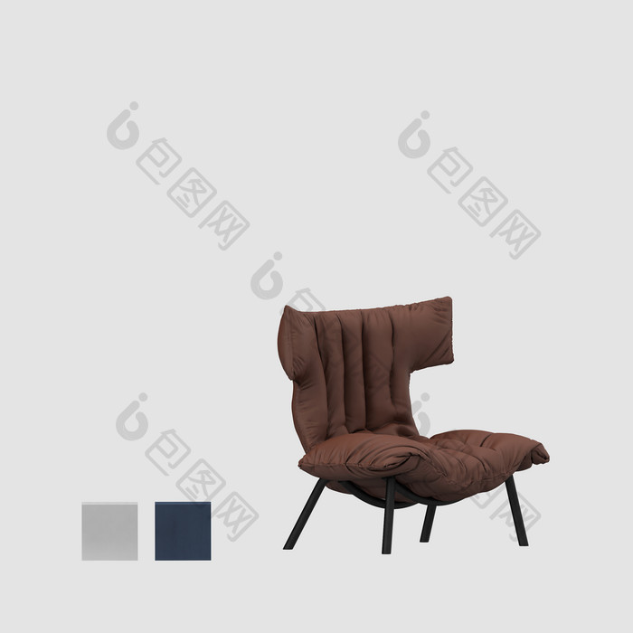 沙发椅皮质现代设计