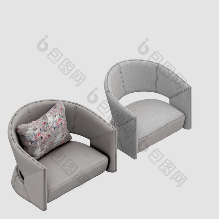 沙发椅皮质独立扶手椅