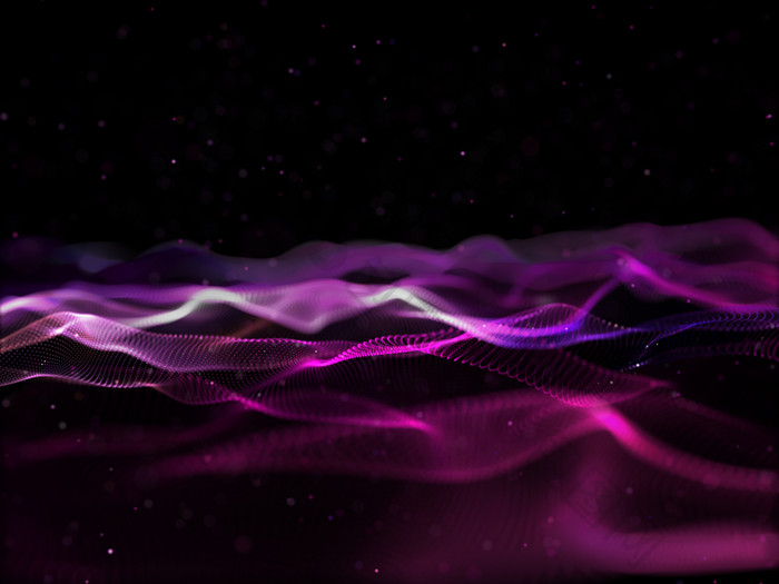 炫酷网络粒子光波摄影图
