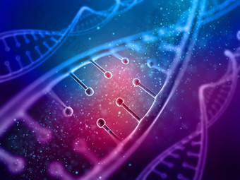三维绘制医学医药DNA链条背景设计