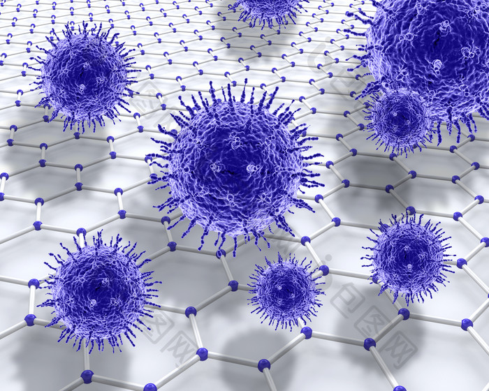 三维绘制病毒细胞图片