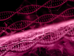 三维绘制DNA链条医学模拟元素背景设计