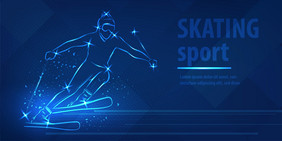 时尚速度比赛滑雪娱乐背景